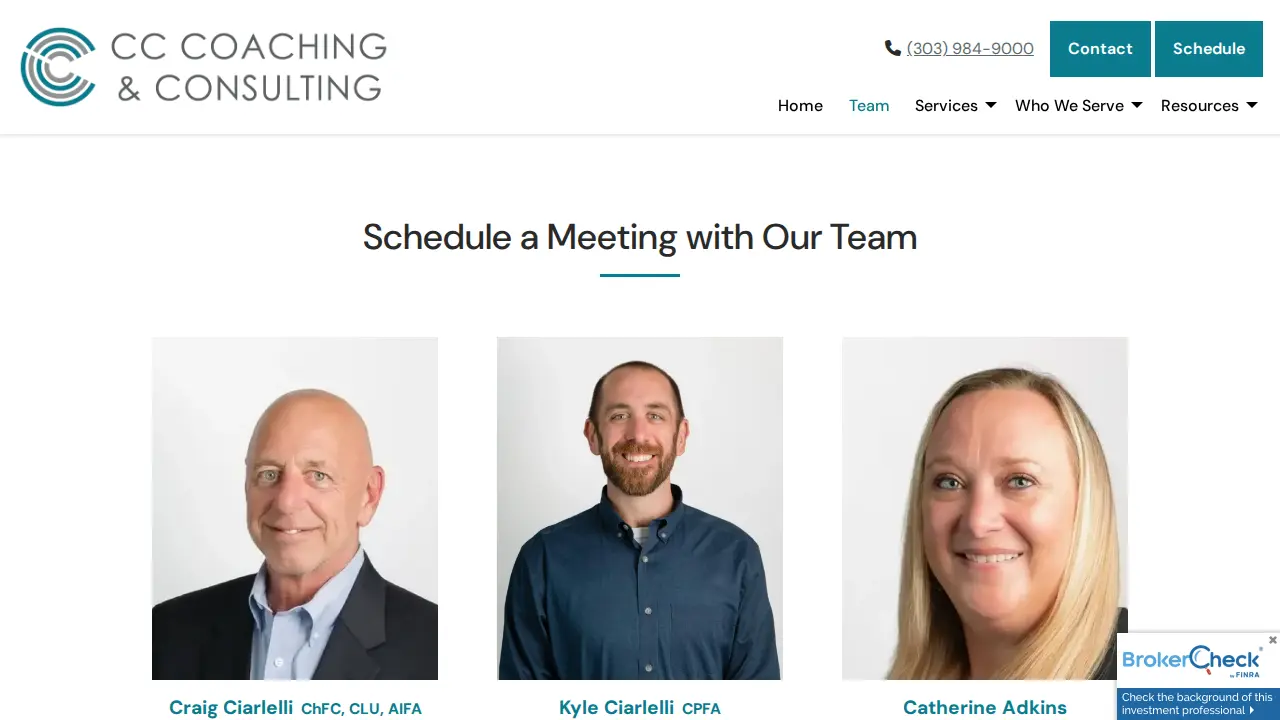 CC Coaching & Consulting page