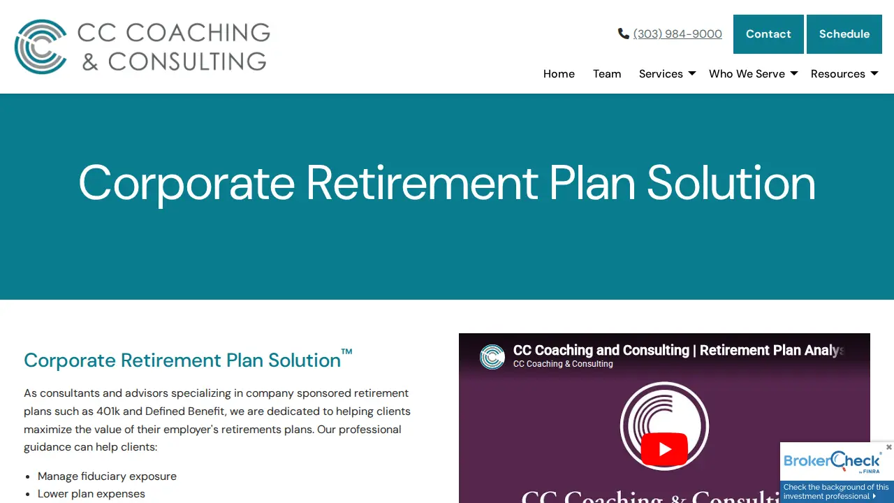CC Coaching & Consulting page