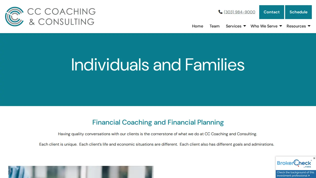 CC Coaching & Consulting page