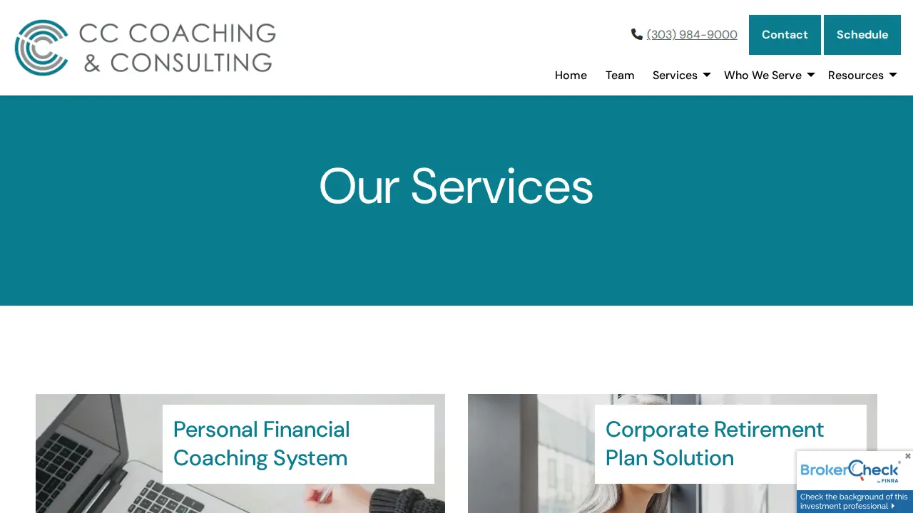 CC Coaching & Consulting page