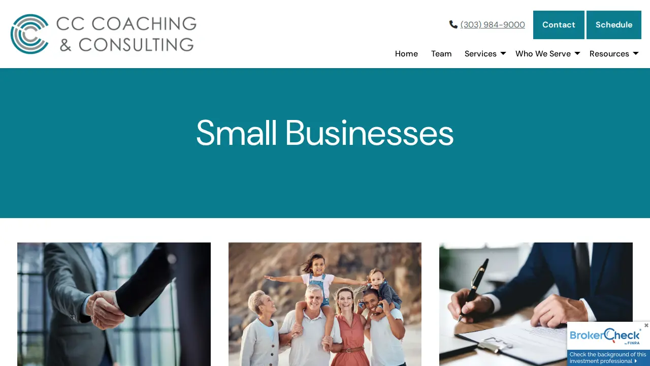 CC Coaching & Consulting page