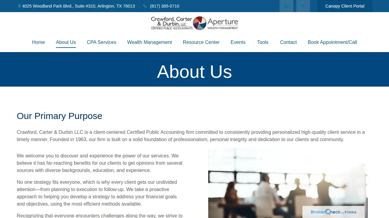 Crawford, Carter & Durbin, LLC page