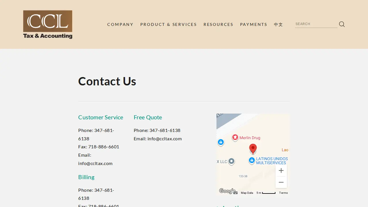 CCL Tax & Accounting, Inc. page