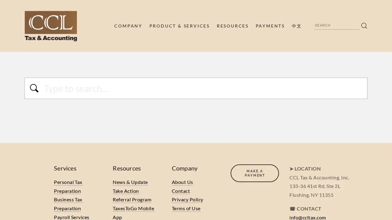 CCL Tax & Accounting, Inc. page