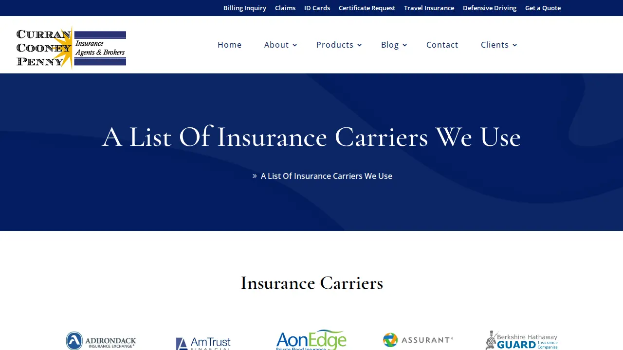 Curran Cooney Penny Agency page