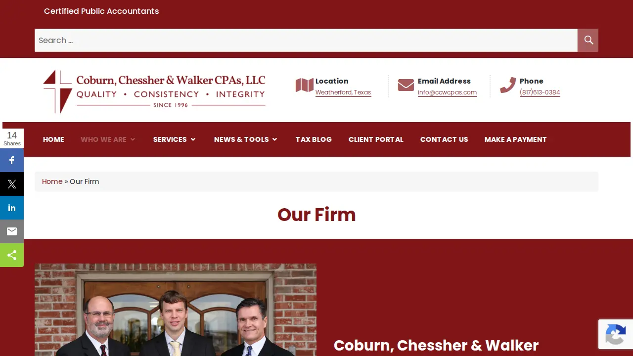 Coburn, Chessher & Walker CPAs PC page