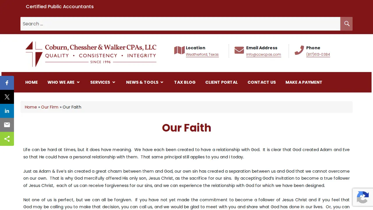 Coburn, Chessher & Walker CPAs PC page