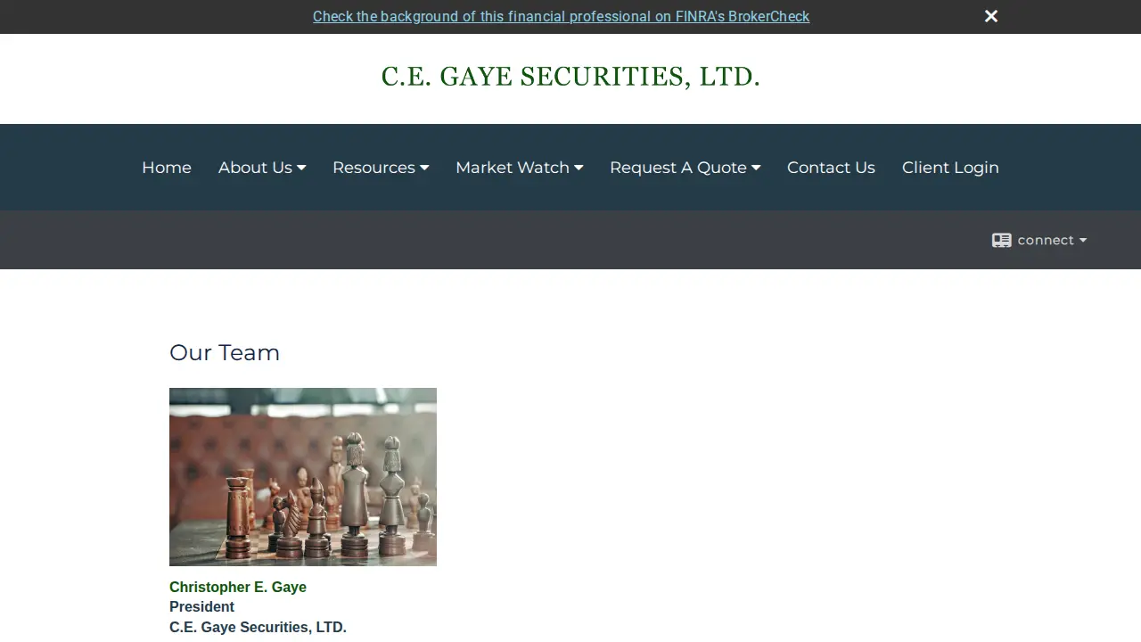 C. E. Gaye & Sons Securities Ltd. page