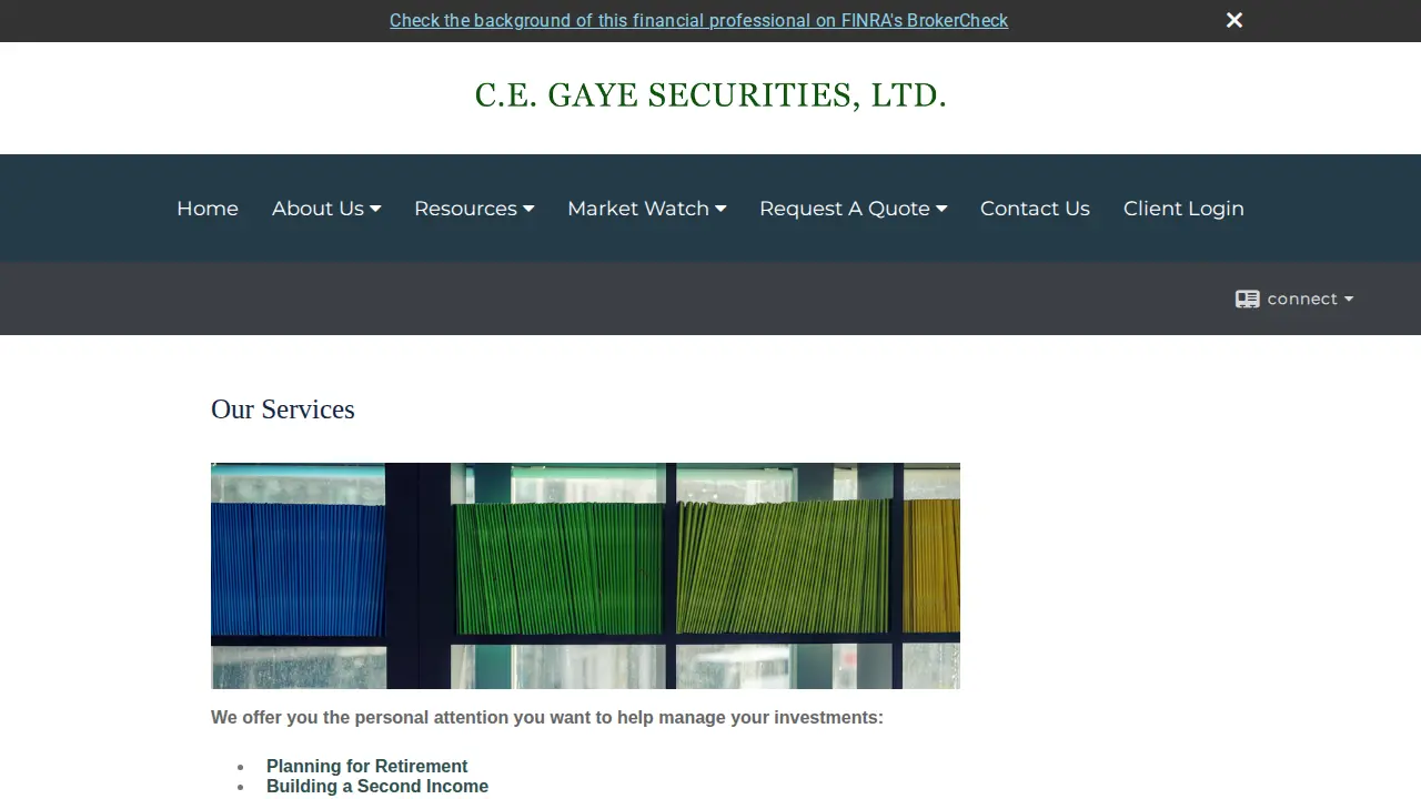 C. E. Gaye & Sons Securities Ltd. page