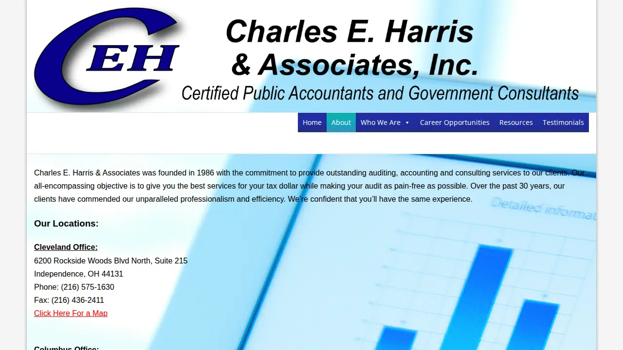 Charles E Harris & Associates page