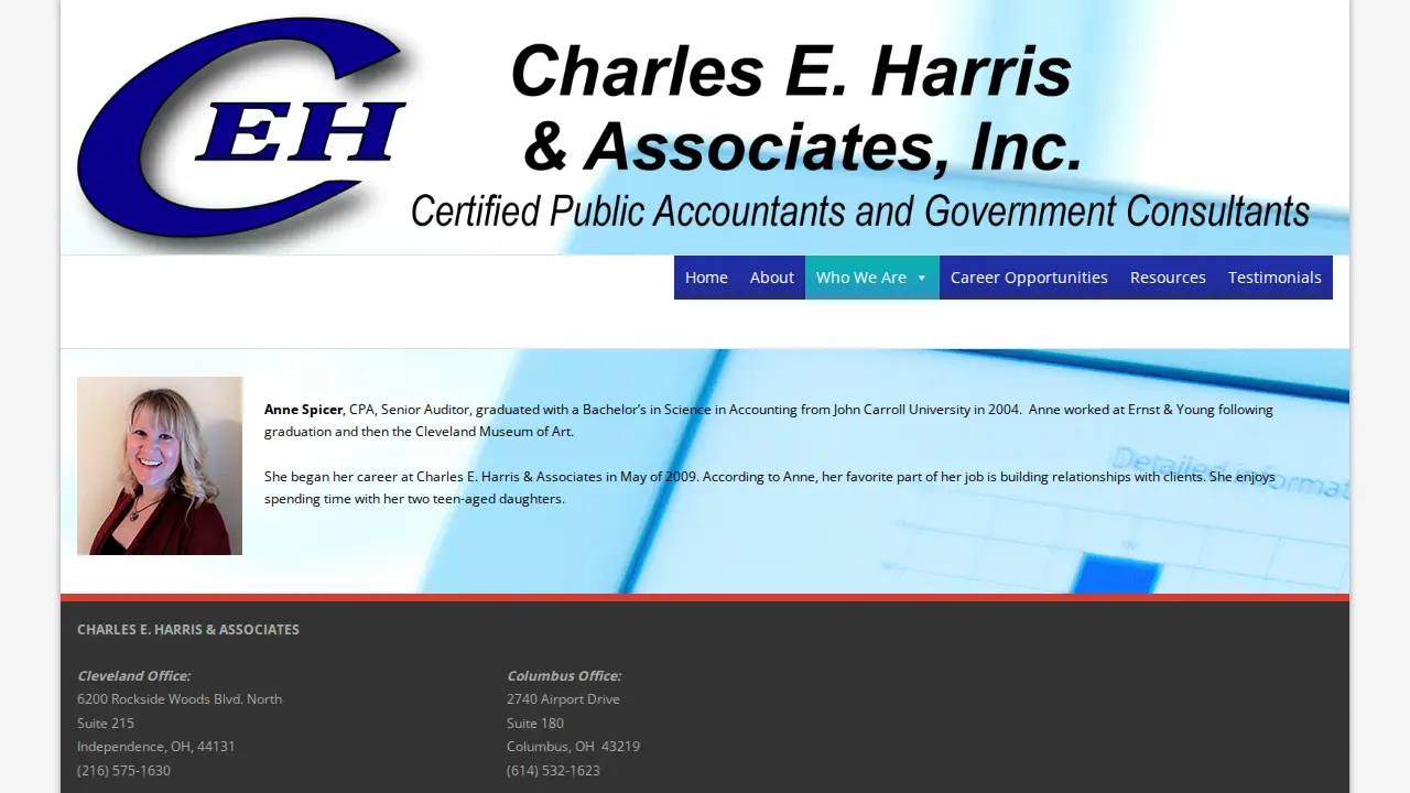 Charles E Harris & Associates page