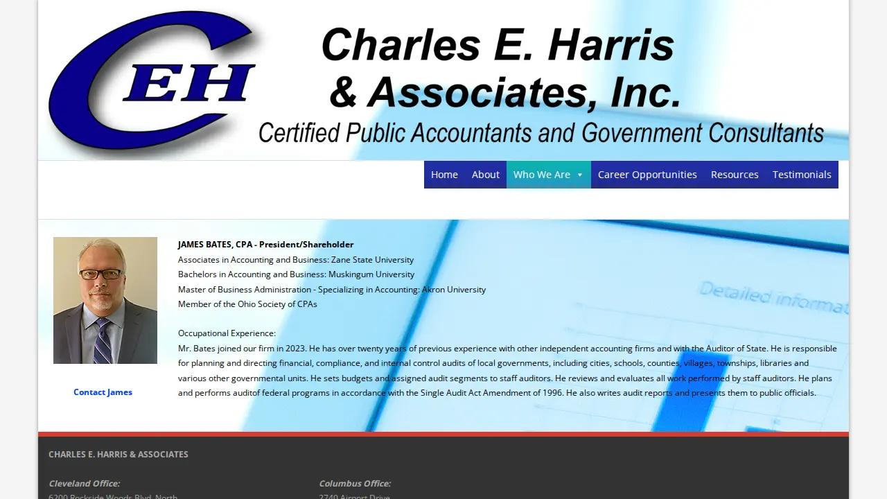 Charles E Harris & Associates page