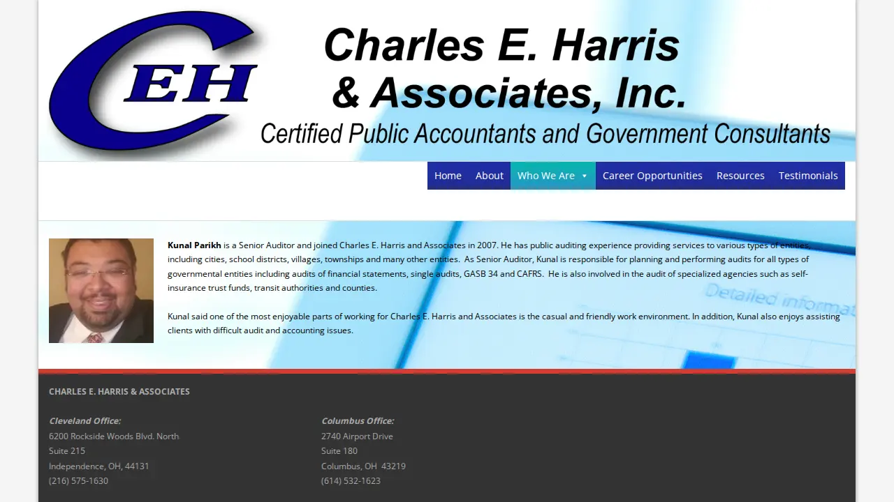 Charles E Harris & Associates page