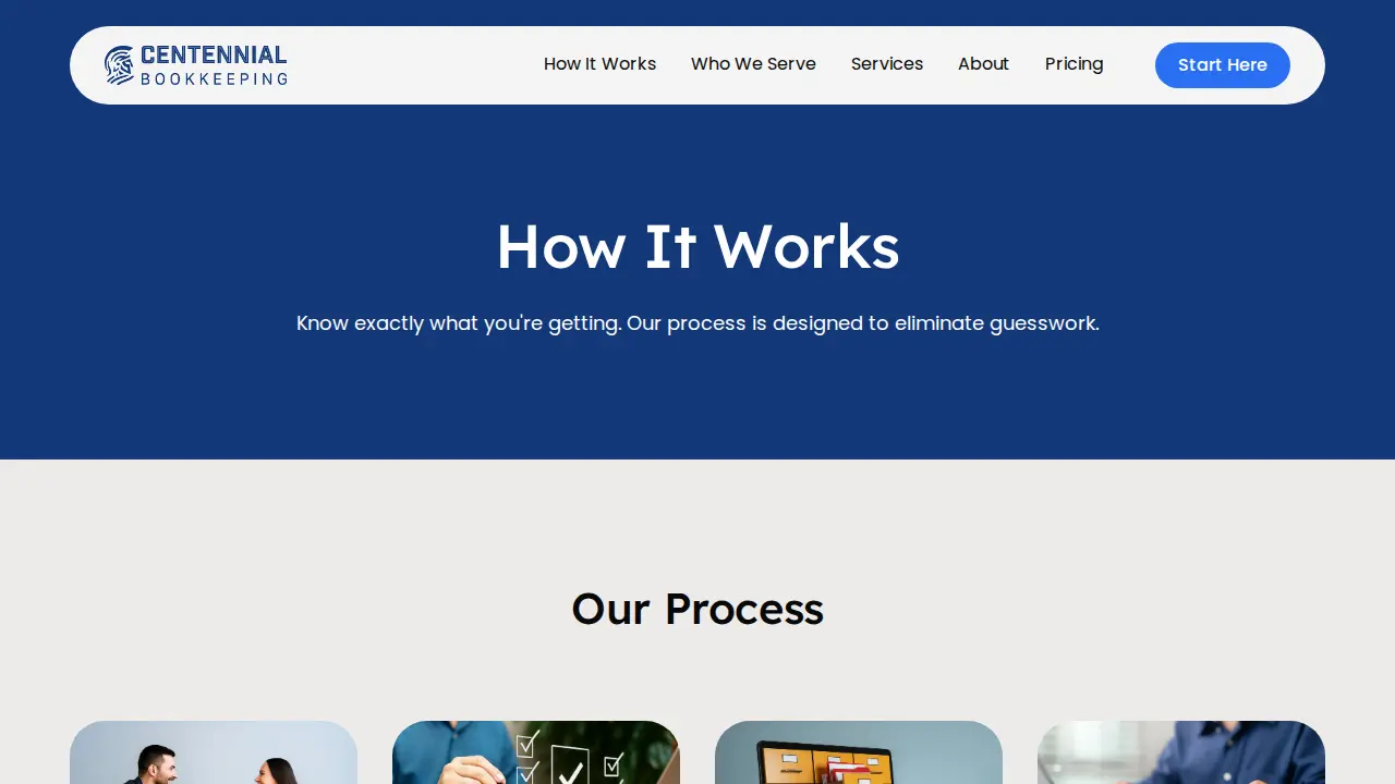 Centennial Bookkeeping page