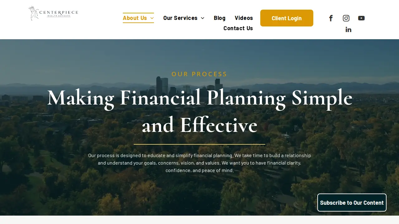 Centerpiece Wealth Advisors page