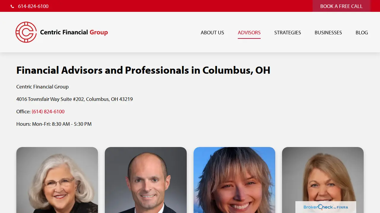 Centric Financial Group page