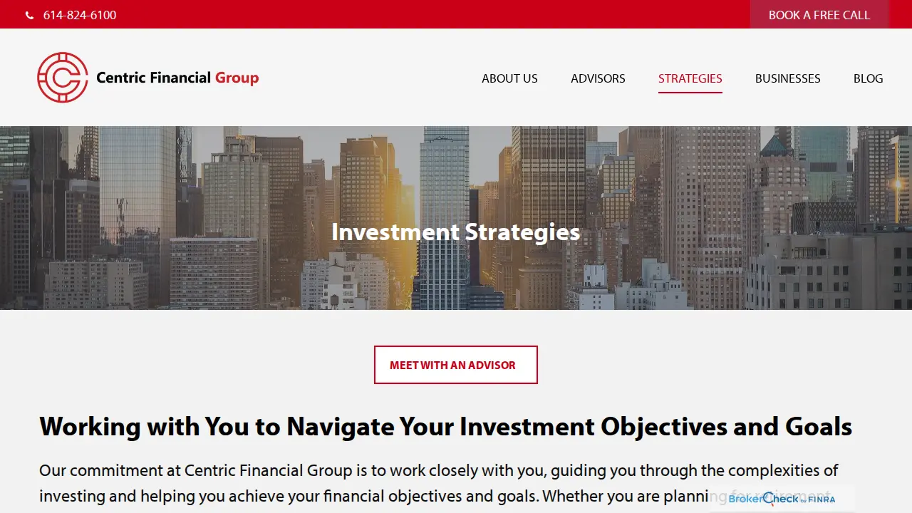 Centric Financial Group page