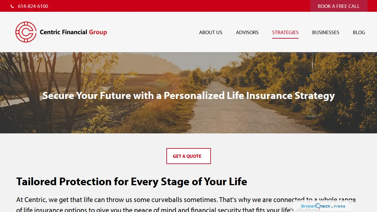 Centric Financial Group page