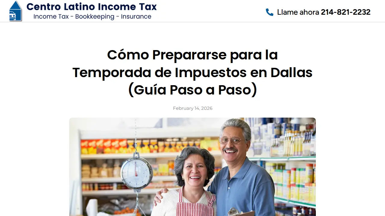 Centro latino income-tax page