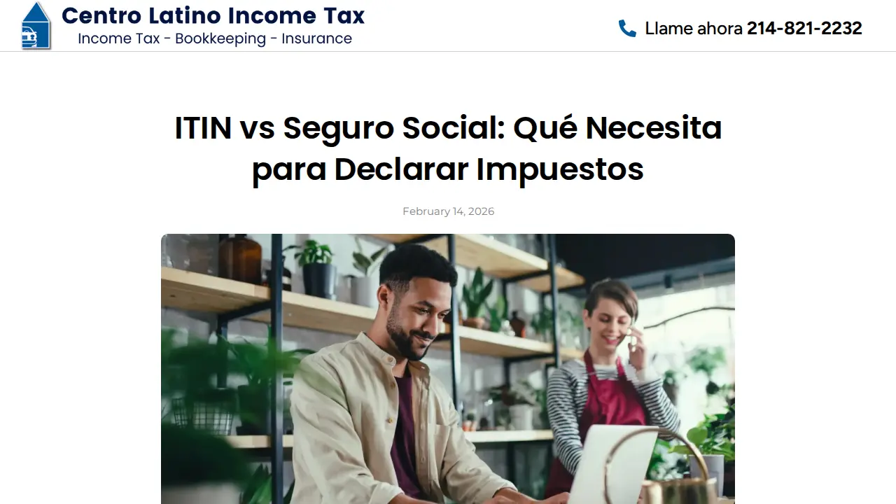 Centro latino income-tax page