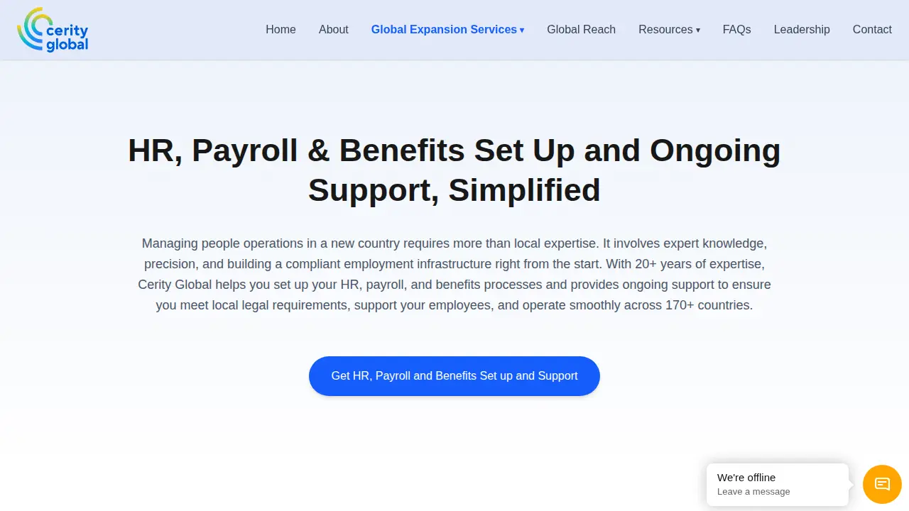 Cerity Global page