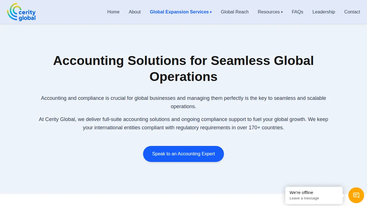Cerity Global page