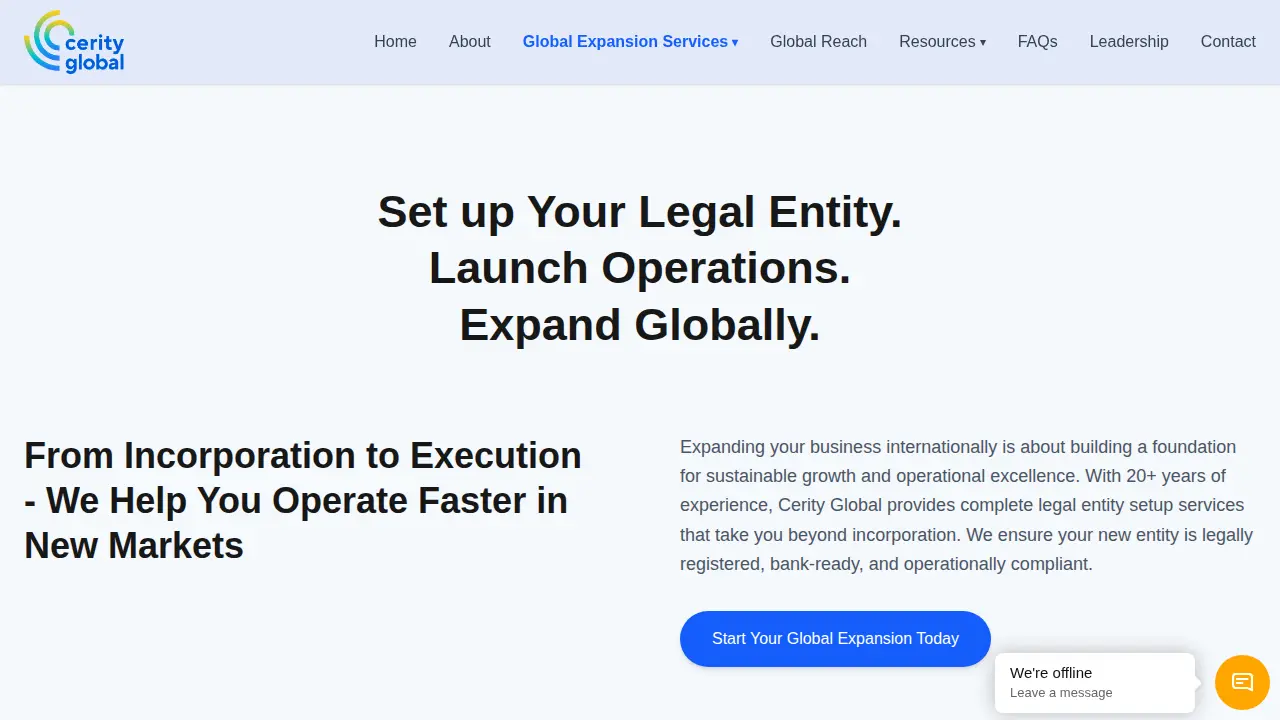 Cerity Global page