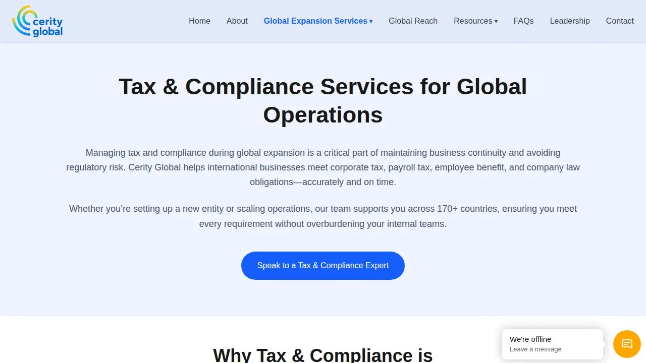 Cerity Global page