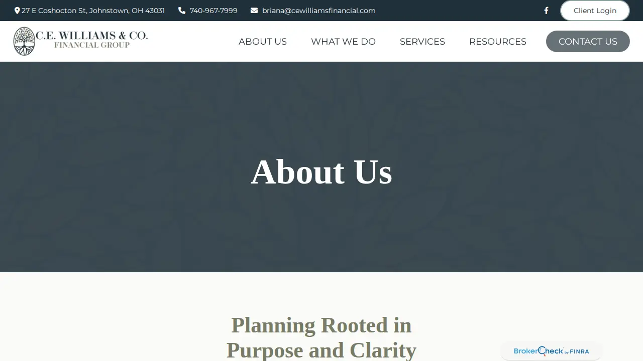 C.E. Williams & Co. Financial Group page
