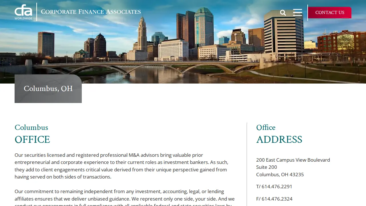 Corporate Finance Associates website