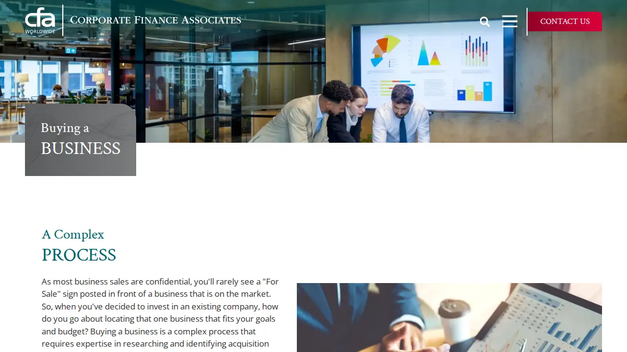 Corporate Finance Associates page
