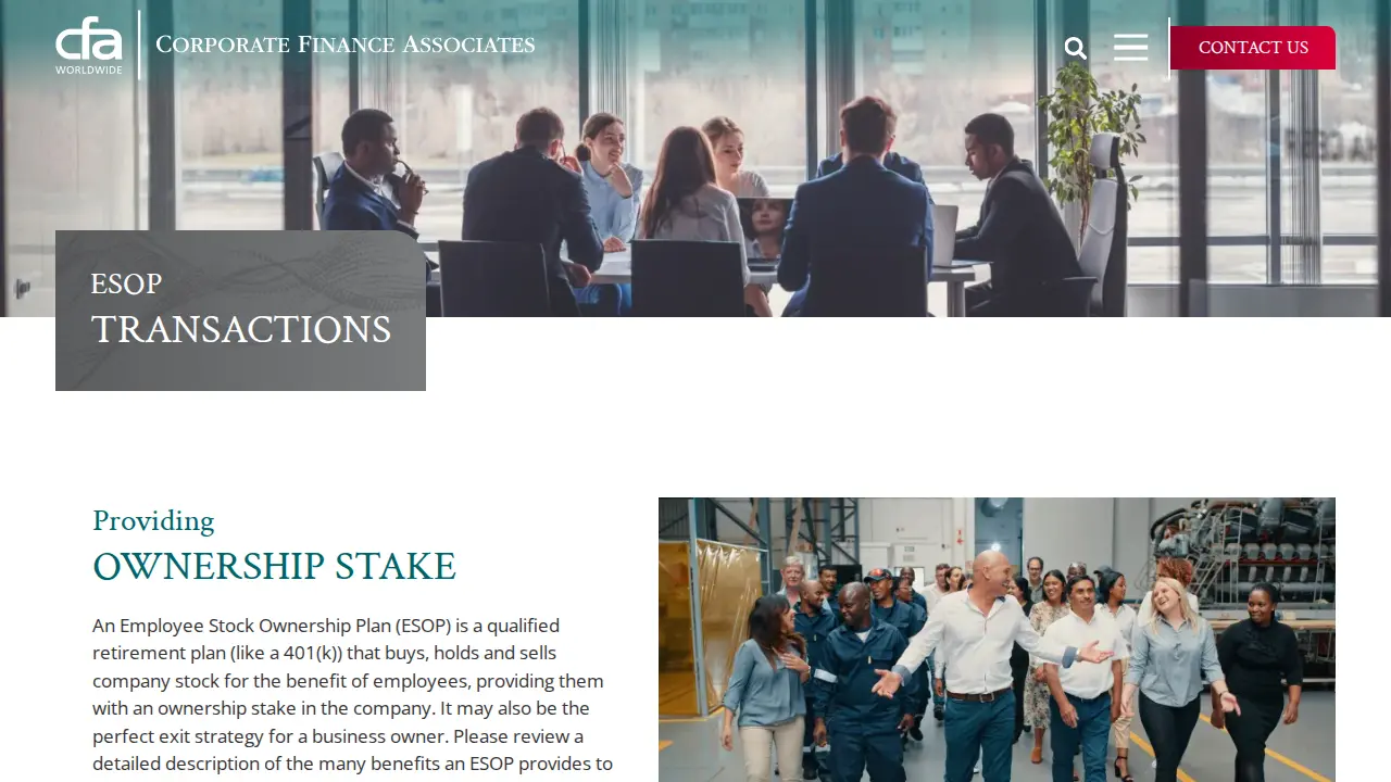 Corporate Finance Associates page