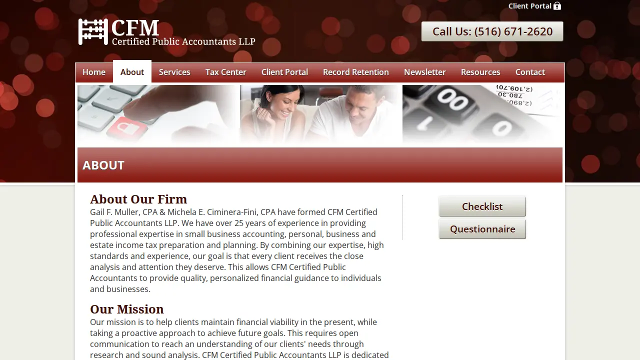 CFM Certified Public Accountants LLP page