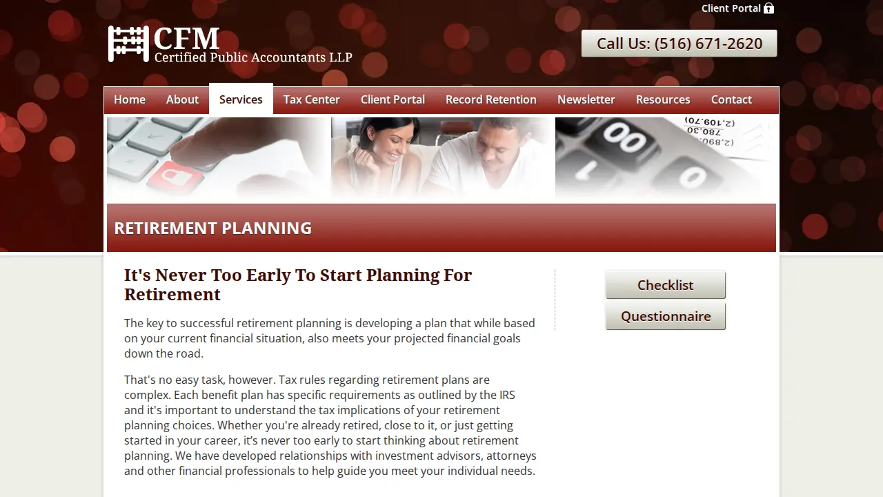 CFM Certified Public Accountants LLP page