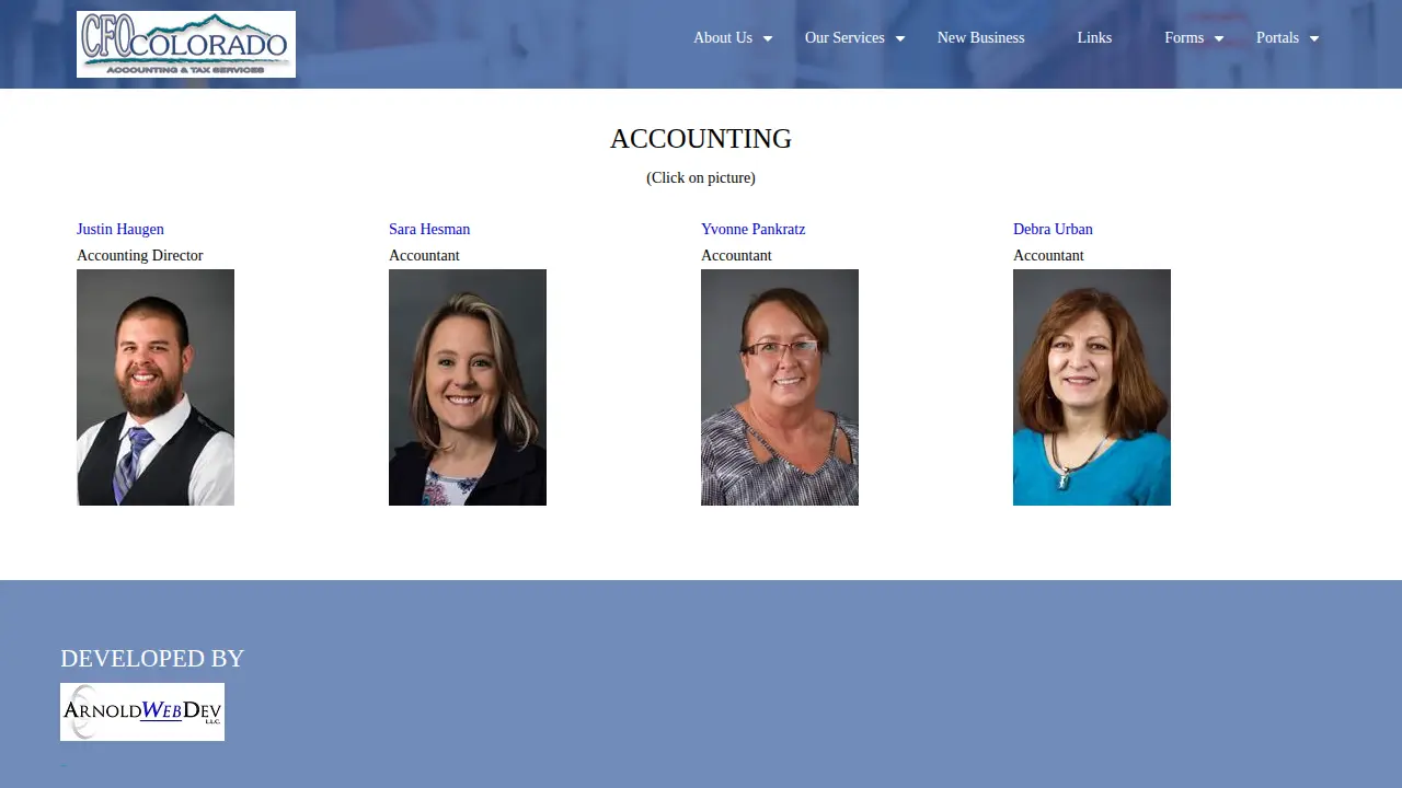 CFO Colorado Accounting & Tax Services page