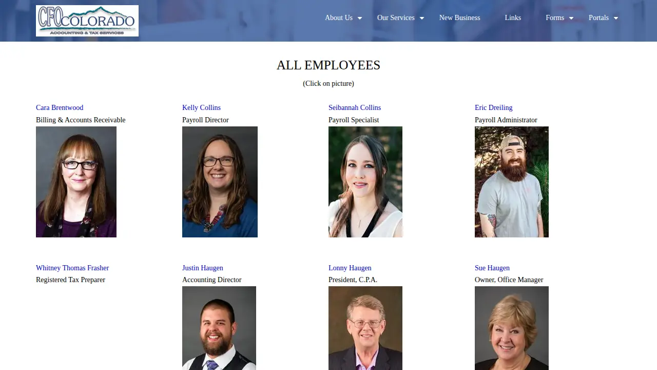 CFO Colorado Accounting & Tax Services page
