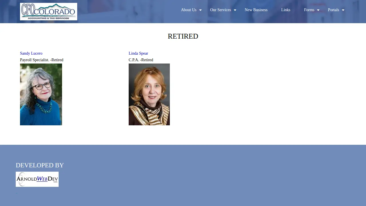 CFO Colorado Accounting & Tax Services page