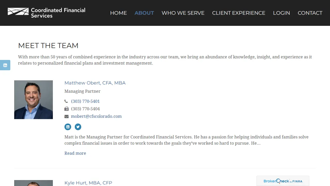 Coordinated Financial Services, Inc. page