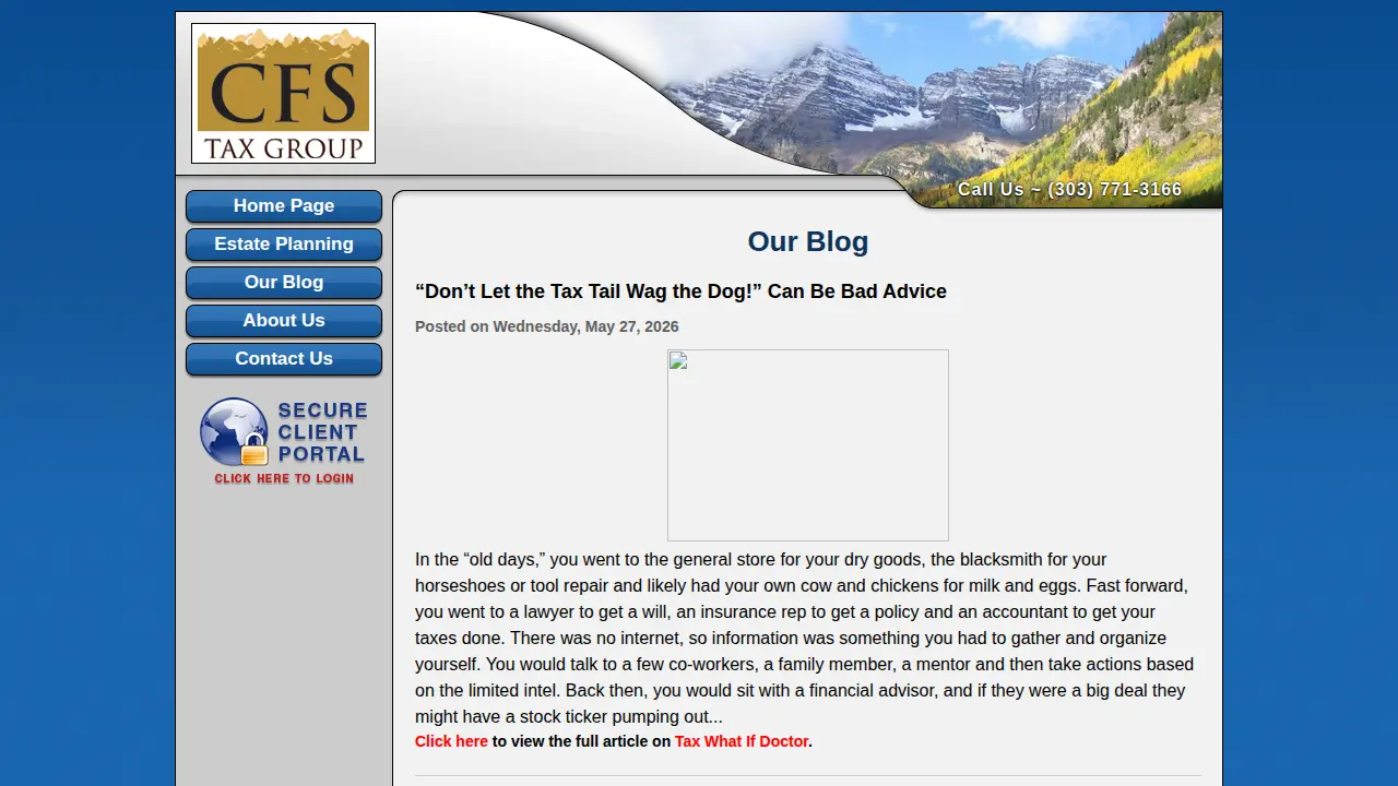 CFS Tax Group page