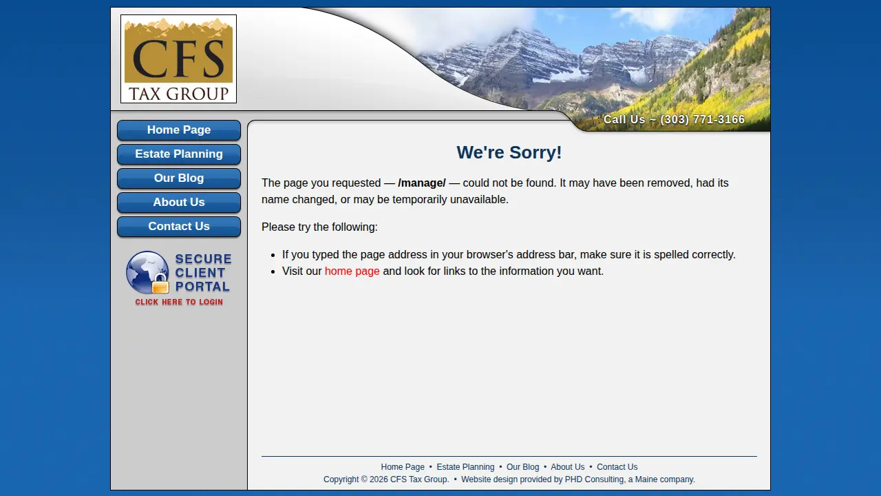 CFS Tax Group page