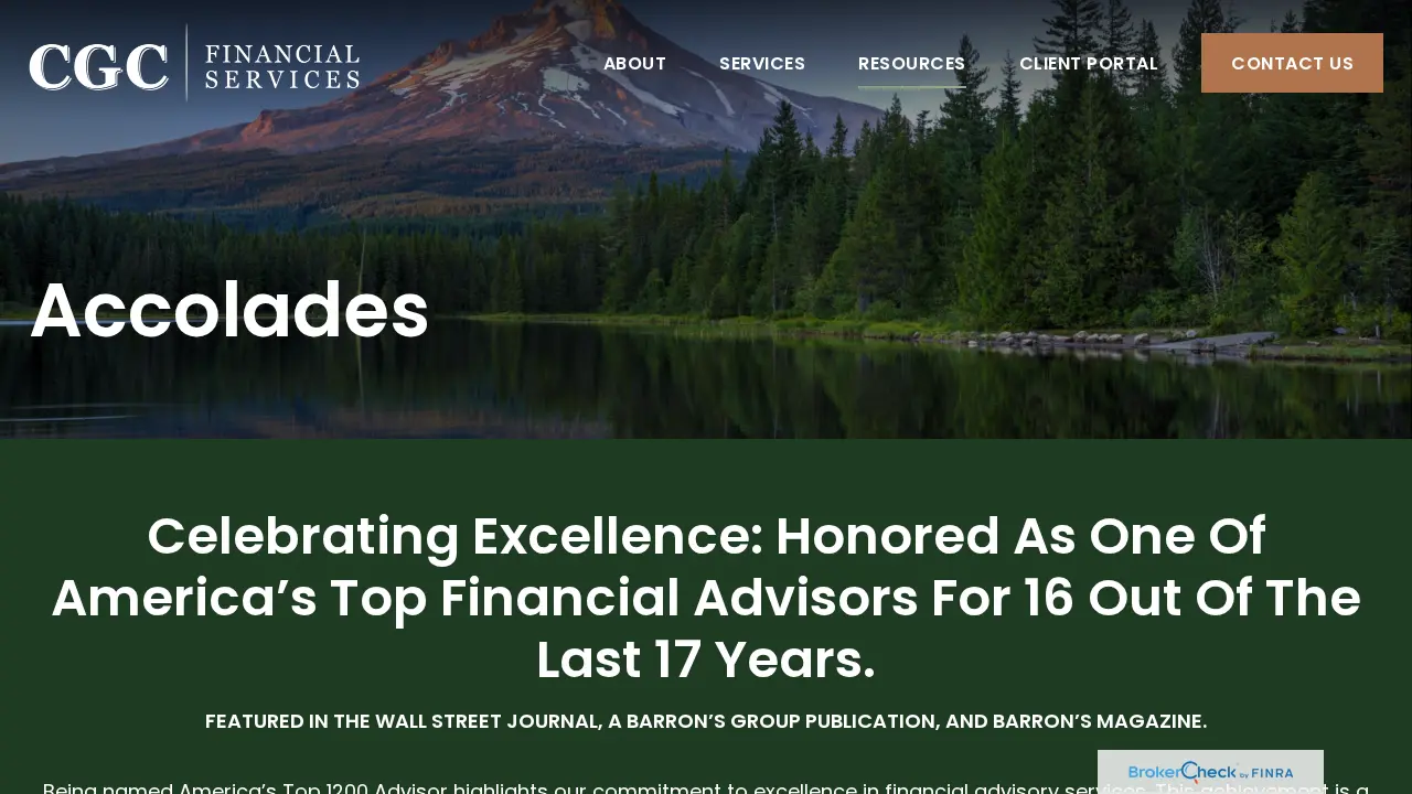 CGC Financial Services page