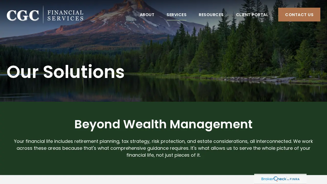 CGC Financial Services page