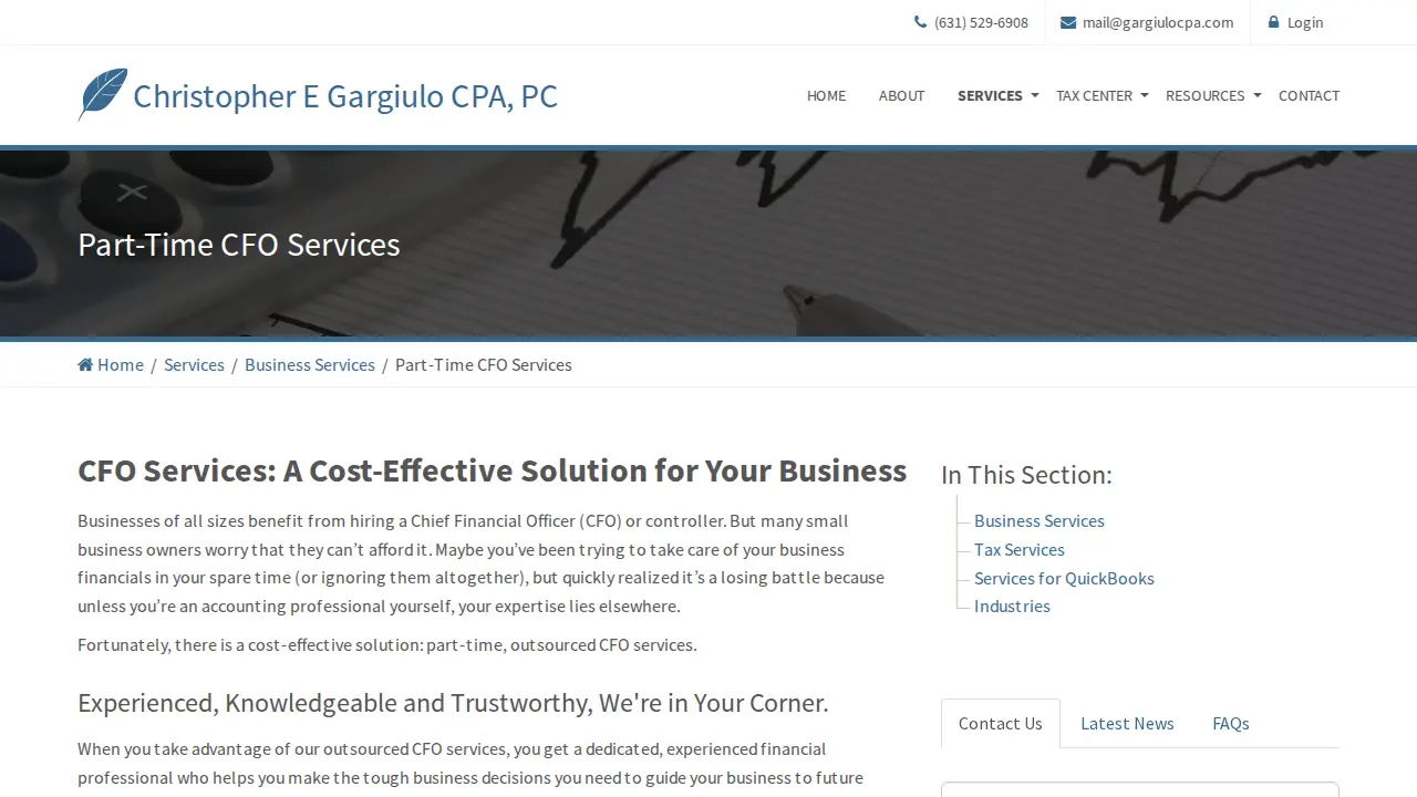 Christopher E Gargiulo CPA PC page