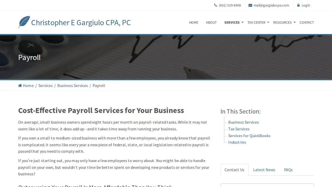 Christopher E Gargiulo CPA PC page