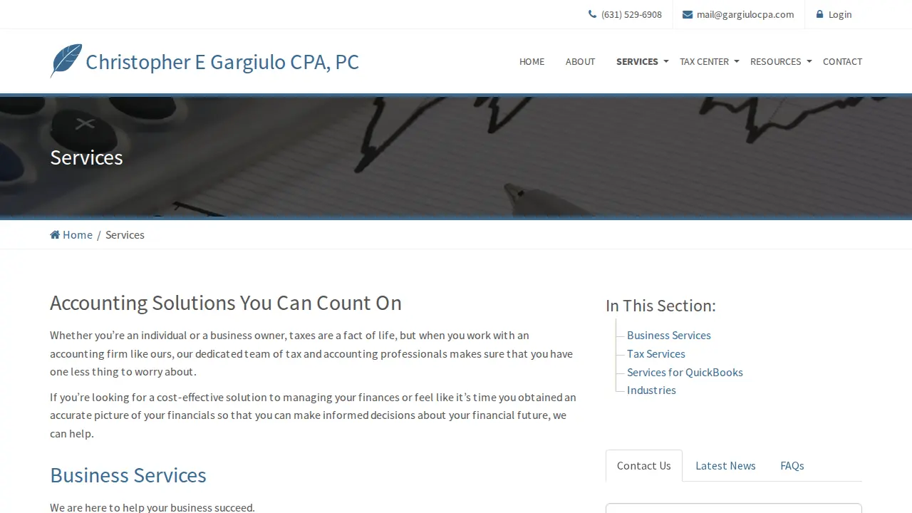 Christopher E Gargiulo CPA PC page