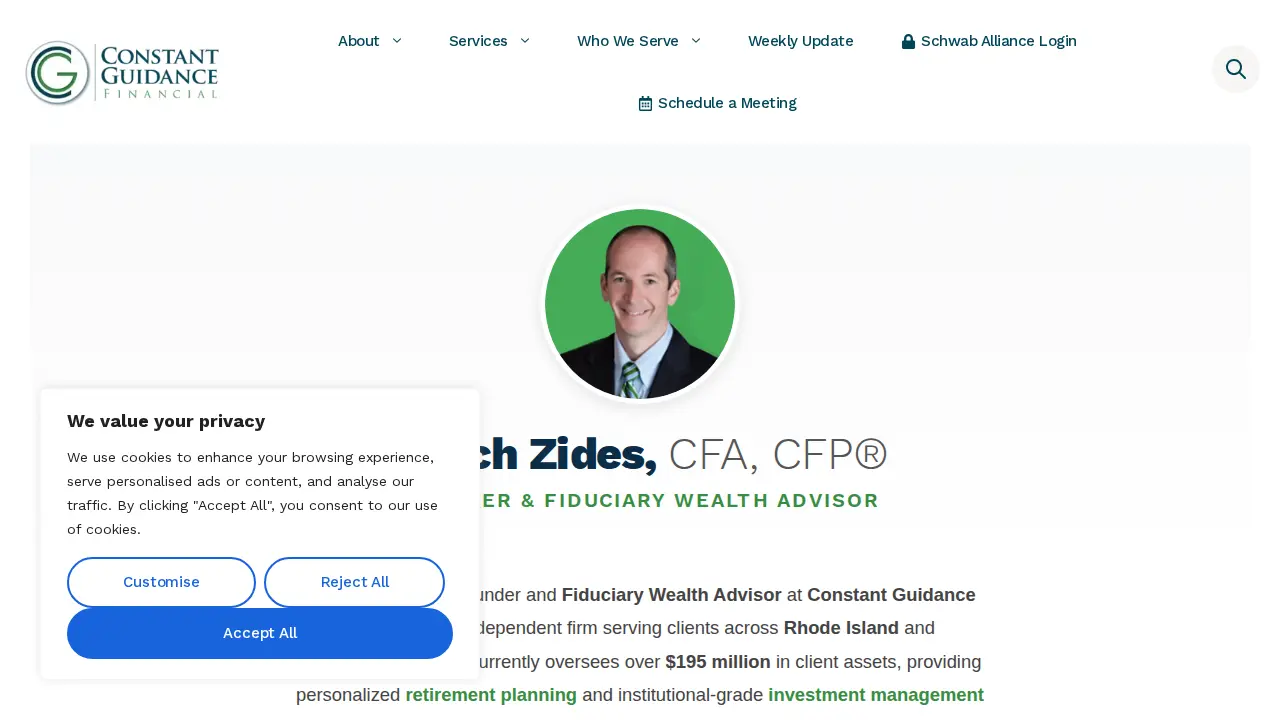 Constant Guidance Financial - Mitch Zides, CFA, CFP page