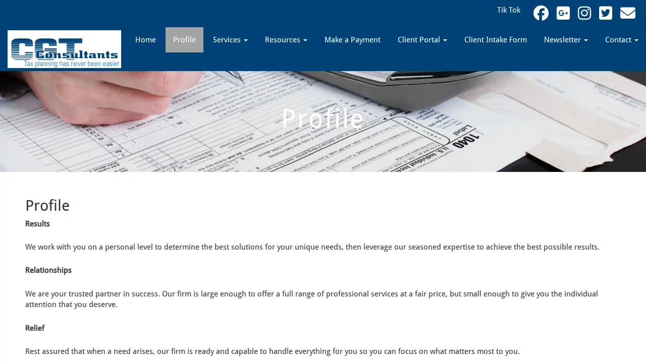 CGT Consultants, LLC page