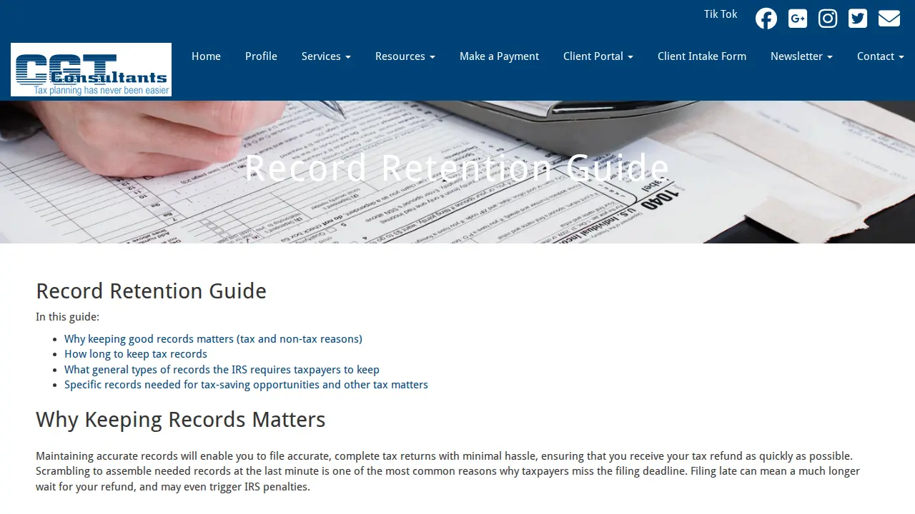 CGT Consultants, LLC page