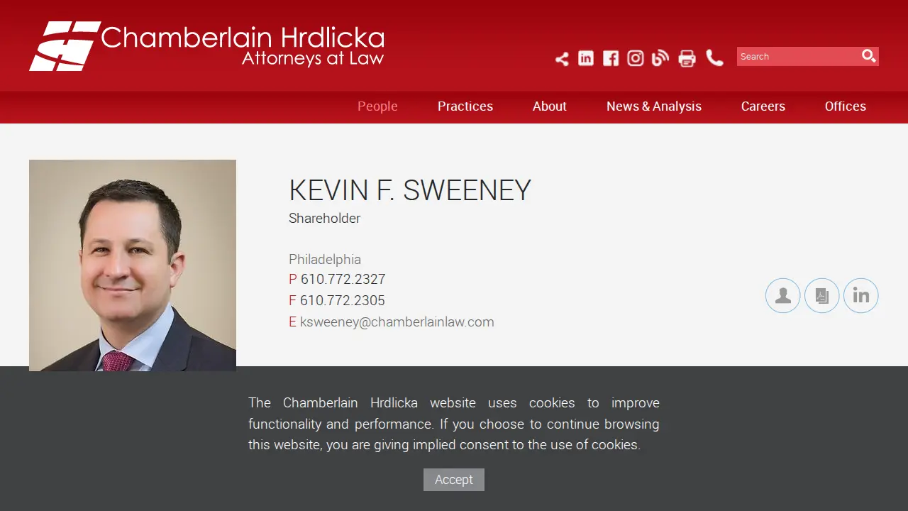 Attorney Kevin F. Sweeney - Philadelphia Tax Controversy, Tax Litigation, & IRS Audit Lawyer