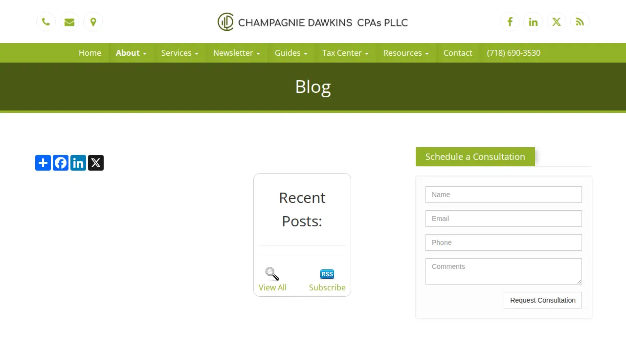 Champagnie Dawkins CPA's PLLC page